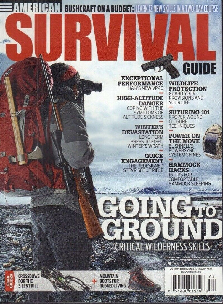 American Survival Guide Magazine Wilderness Skills January 2016 010918nonr