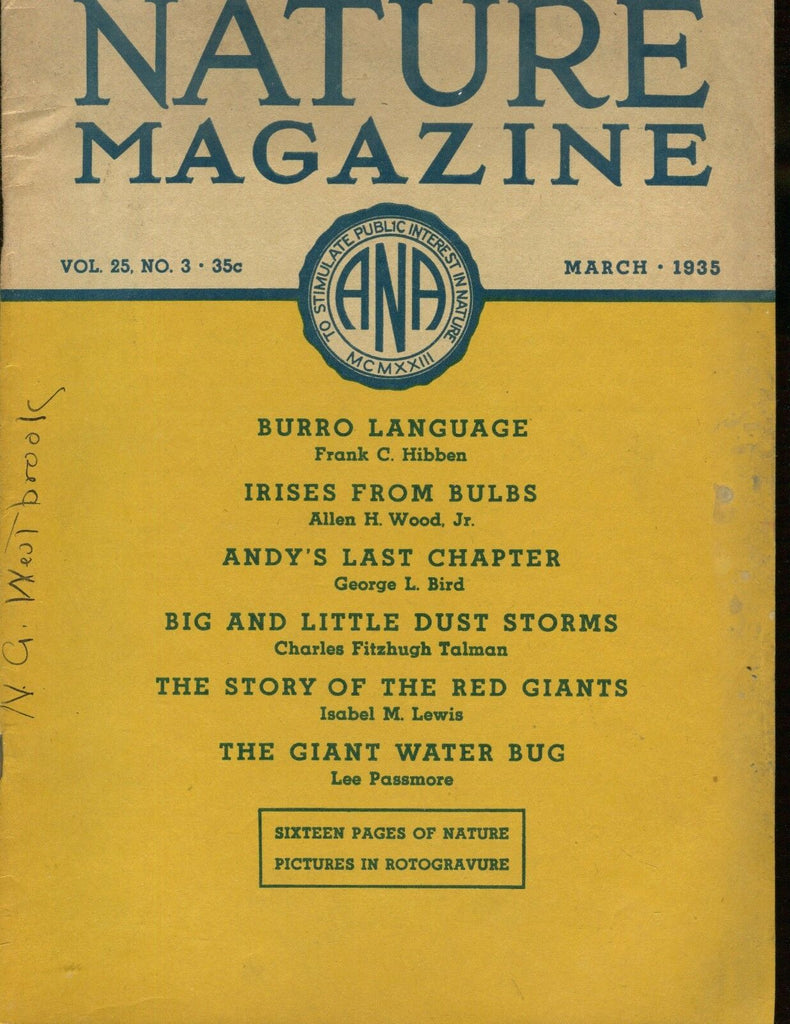 Nature Magazine March 1935 Burro Language VG No ML 020617jhe
