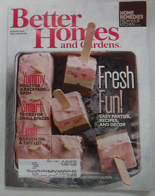 Better Homes And Gardens Magazine Easy Freezy Fun Pops August 2015 082015R