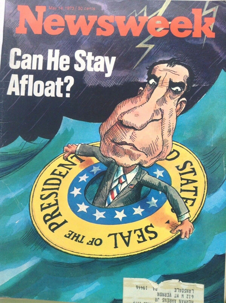 Newsweek Magazine Richard Nixon Can He Float May 14, 1973 091317nonrh