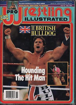 Pro Wrestling Illustrated November 1992 The British Bulldog, Madusa VG 020416DBE