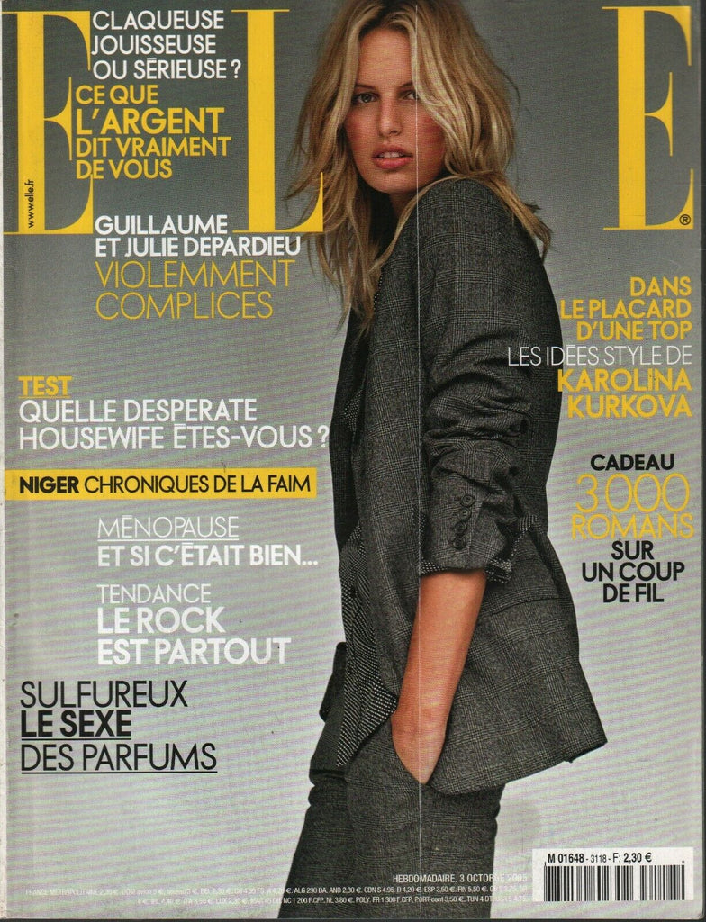 Elle French Fashion October 3 2005 Karolina Kurkova Julie Depardieu 101620ame