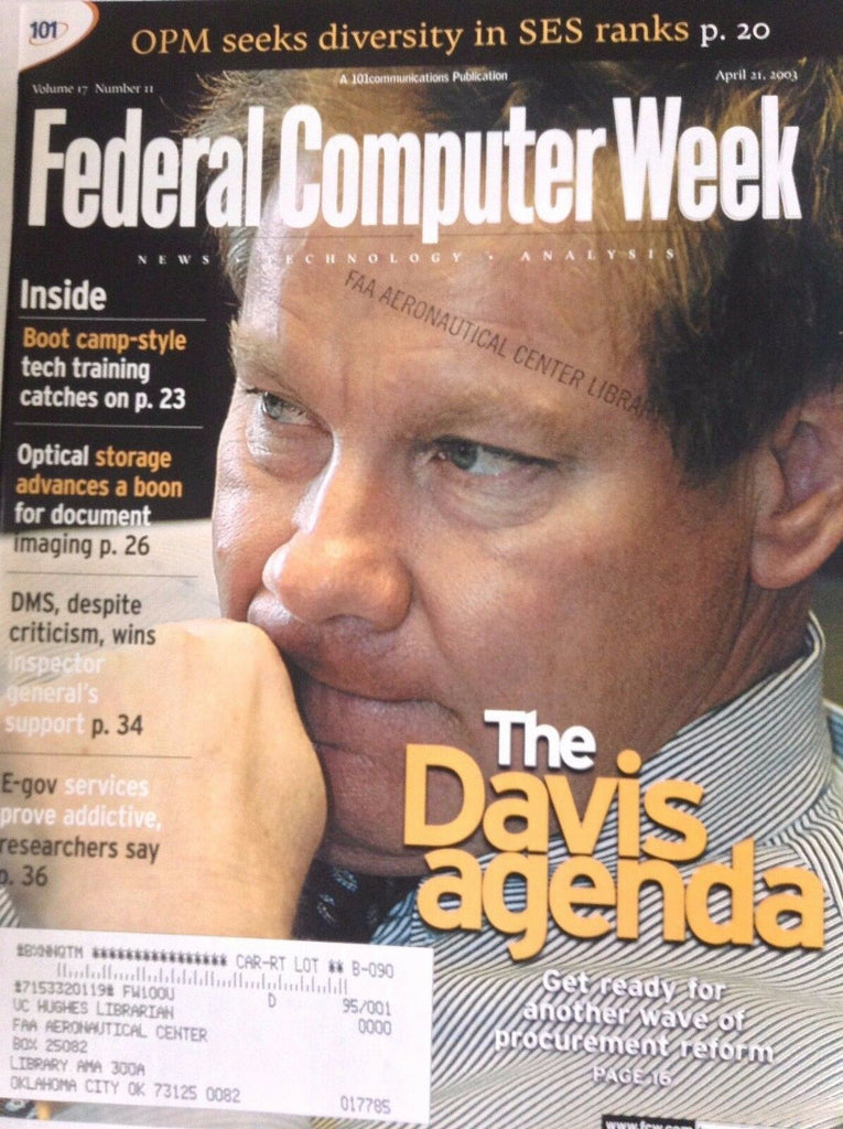 Federal Computer Week Magazine The Davis Agenda April 21, 2003 082817nonrh2