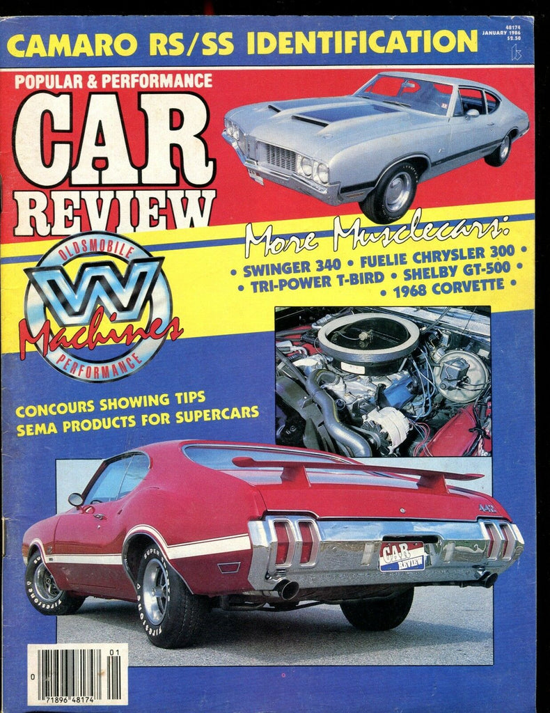 Car Review Magazine January 1986 Musclecars EX No ML 012517jhe