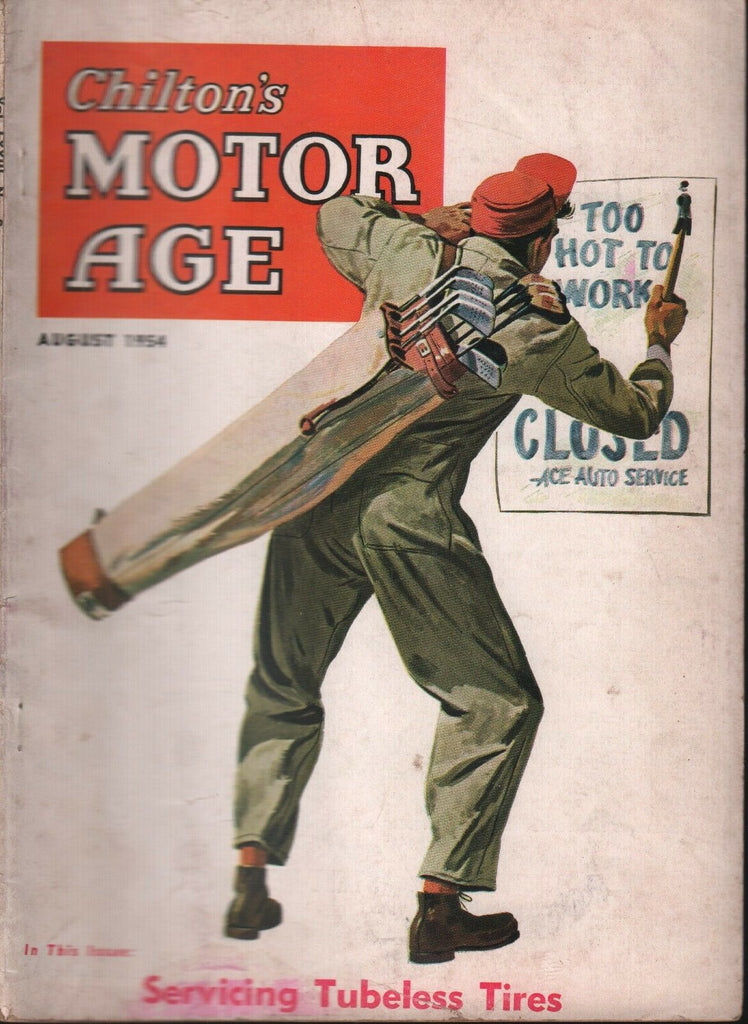 Chilton's Motor Age August 1954 Servicing Tubeless Tires 100218ame