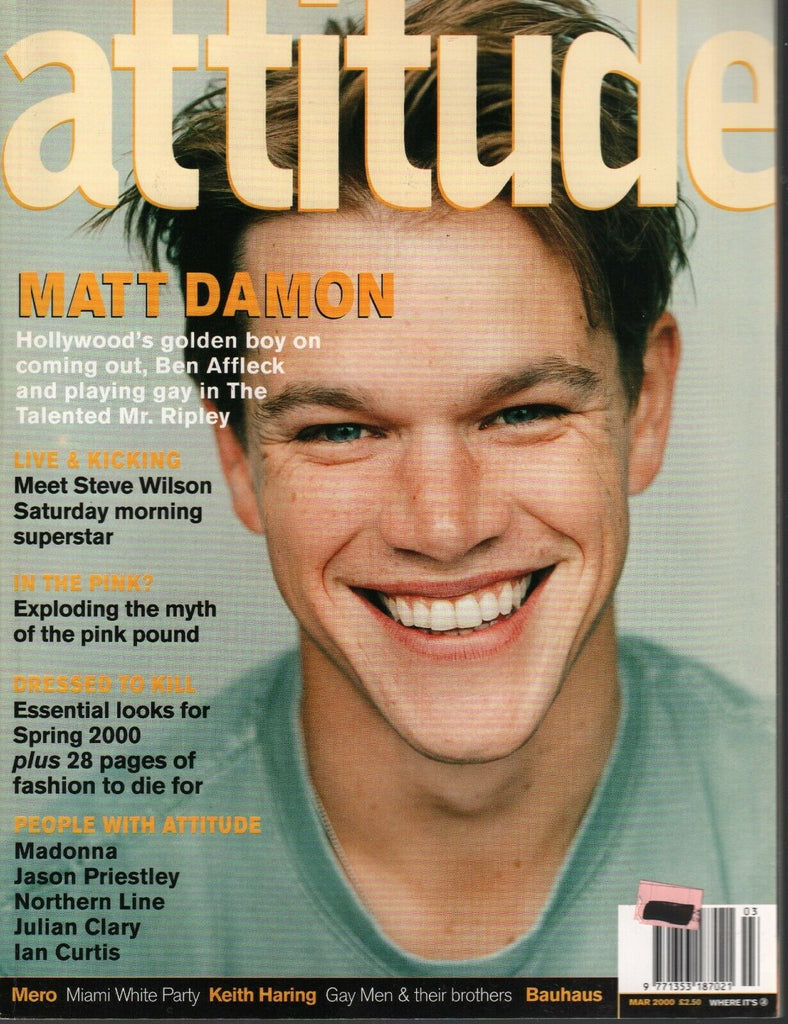 Attitude UK Gay Interest March 2000 Matt Damon Madonna 031120AME2
