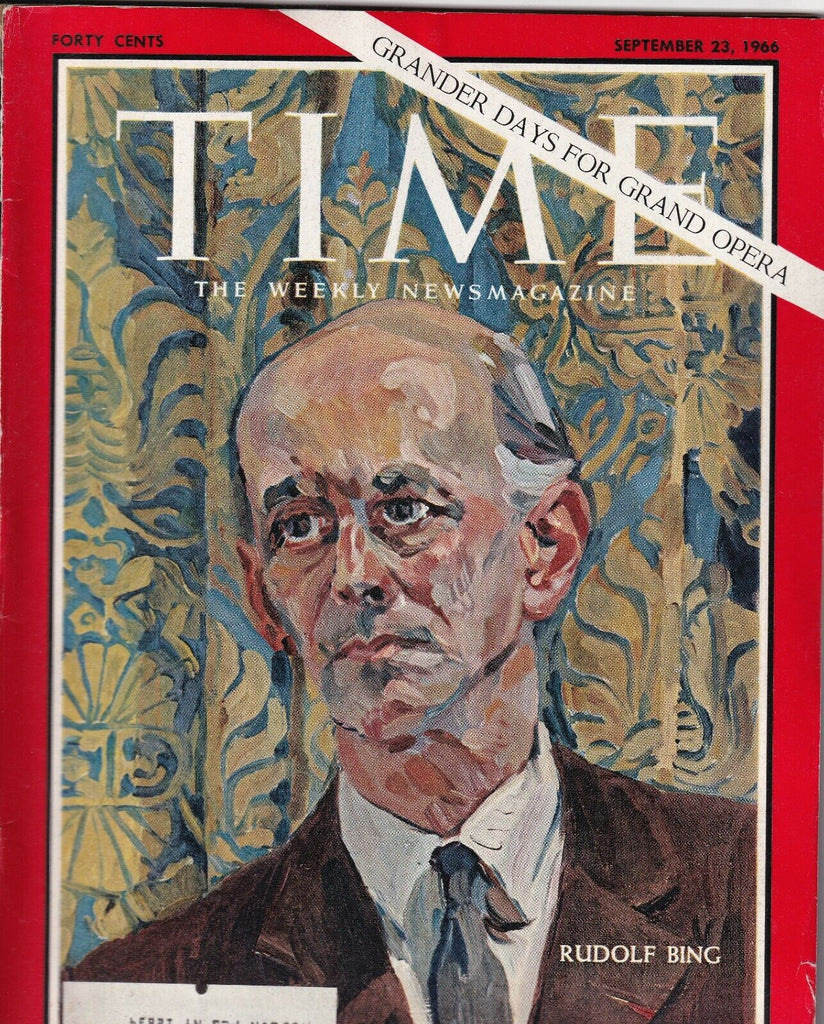Time Magazine Rudolf Bing Grand Opera September 23, 1966 050619nonr