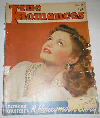 True Romances Magazine Lovers' Quarrel A Honeymoon Story August 1941 071414R