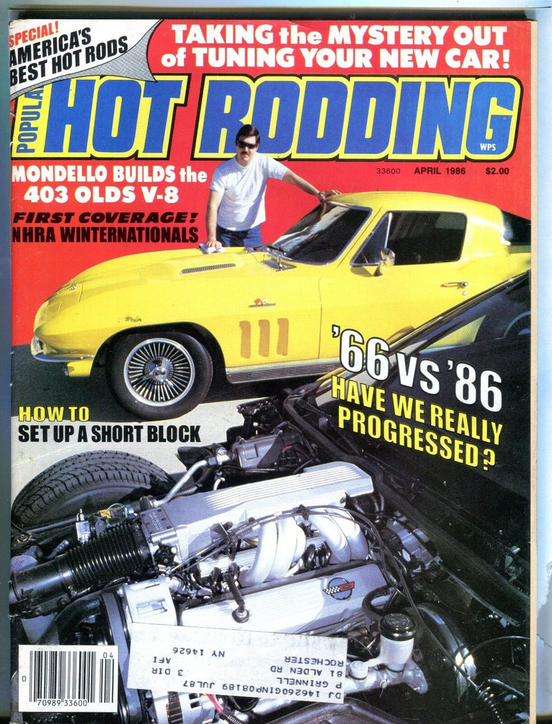 Popular Hot Rodding Magazine April 1986 Mondello 403 Olds EX w/ML 031717nonjhe