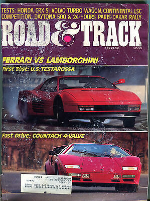 Road & Track Magazine June 1985 Ferrari Lamborghini GD 010416jhe2
