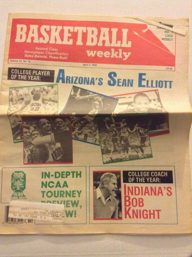 Basketball Weekly Sean Elliott Bob Knight April 3, 1989 091119nonrh