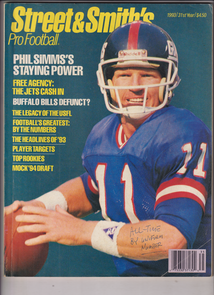 Street And Smith's Football Yearbook Phil Simms' 1993 011120nonr