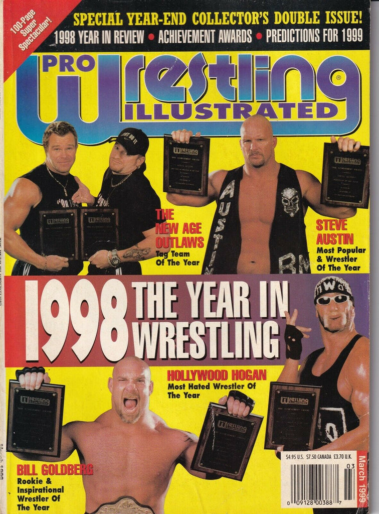 Pro Wrestling Illustrated Magazine Stone Cold Goldberg March 1999 022619nonr