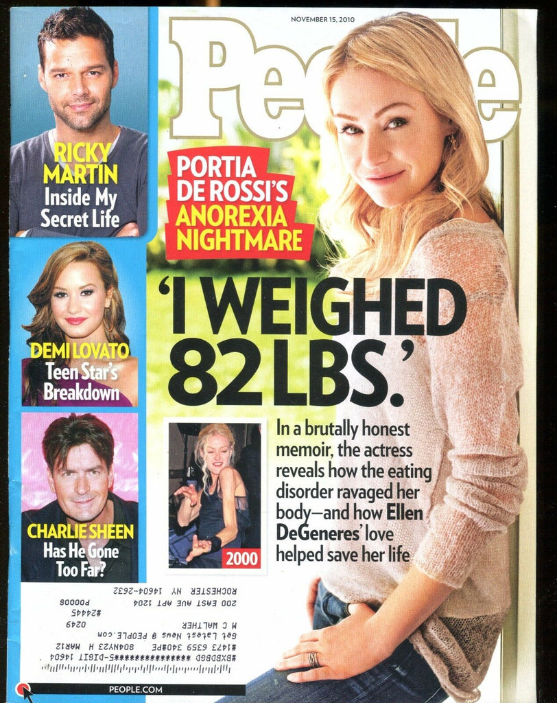 People Magazine November 15 2010 Portia De Rossi EX w/ML 021517jhe