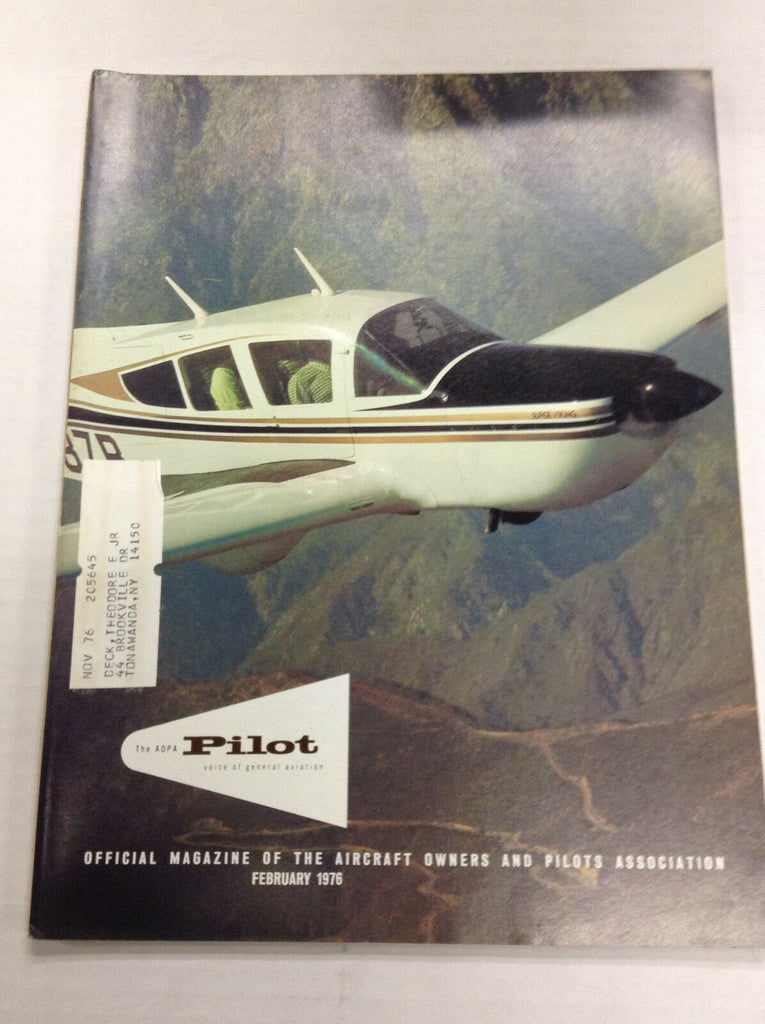 The Aopa Pilot Magazine Tiger's Tale Mark II Twin Comanche February 1976 120116R