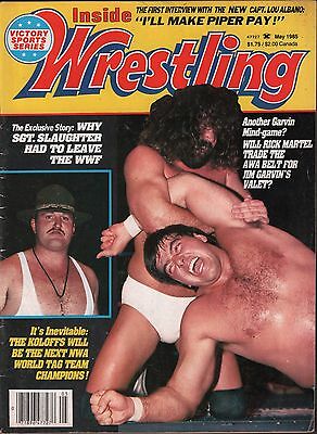 Inside Wrestling May 1985 Sgt. Slaughter, Rick Martel VG 122315DBE