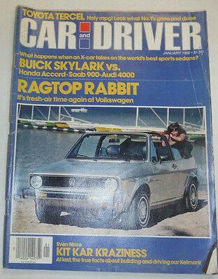 Car And Driver Magazine Buick Skylark Vs Ragtop Rabbit January 1980 123014R2