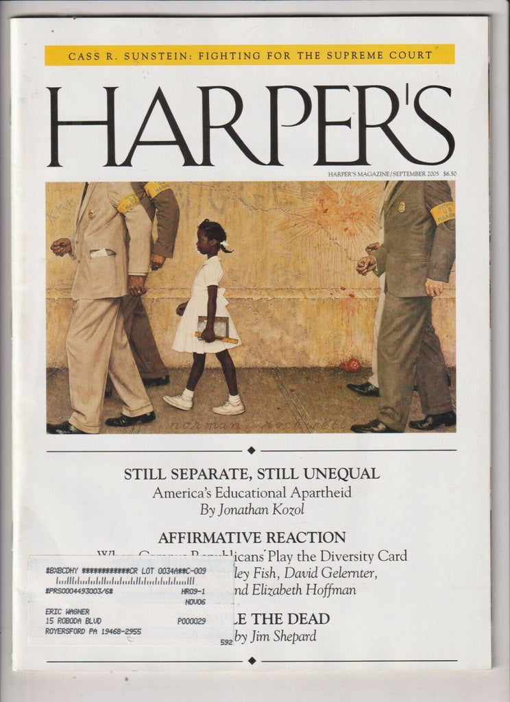 Harper's Magazine Cass R. Sunstein & Supreme Court September 2005 032720nonrh