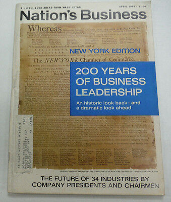 Nation's Business Magazine 200 Years Of Business Leadership April 1968 062315R