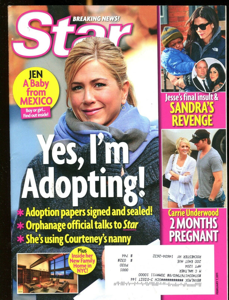 Star Magazine February 7 2011 Jennifer Aniston EX w/ML 012817jhe