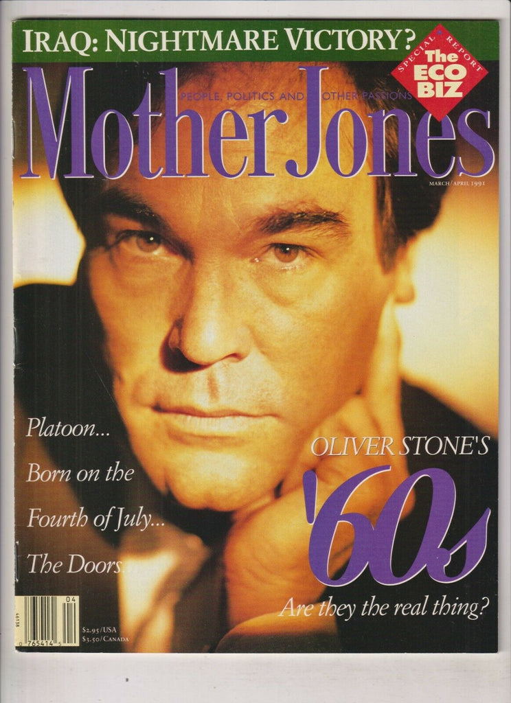 Mother Jones Mag Oliver Stone March/April 1991 NO ML 040120nonrh