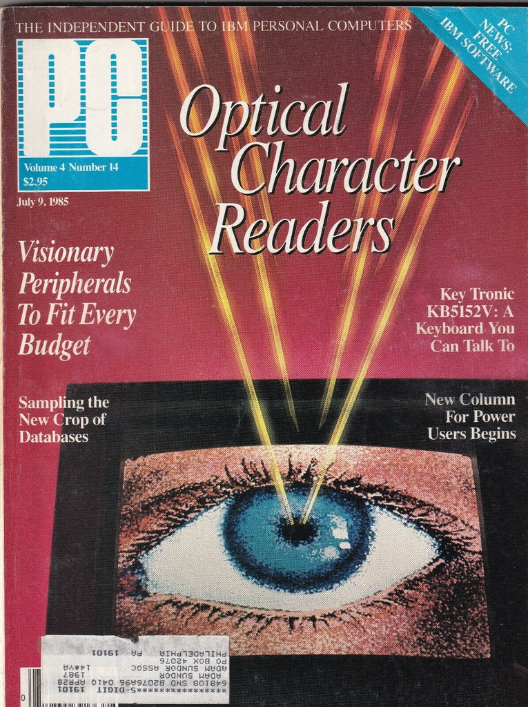 PC Magazine Optical Character Readers July 9, 1985 102119nonr