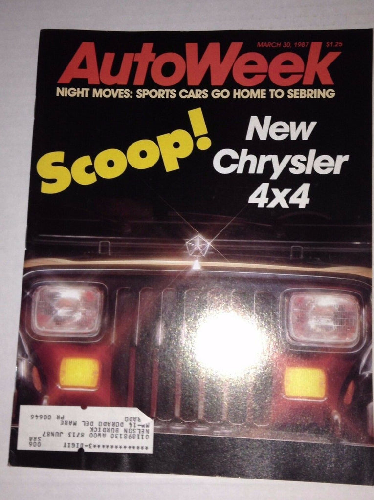 Autoweek Magazine New Chrysler 4x4 March 30, 1987 011717RH