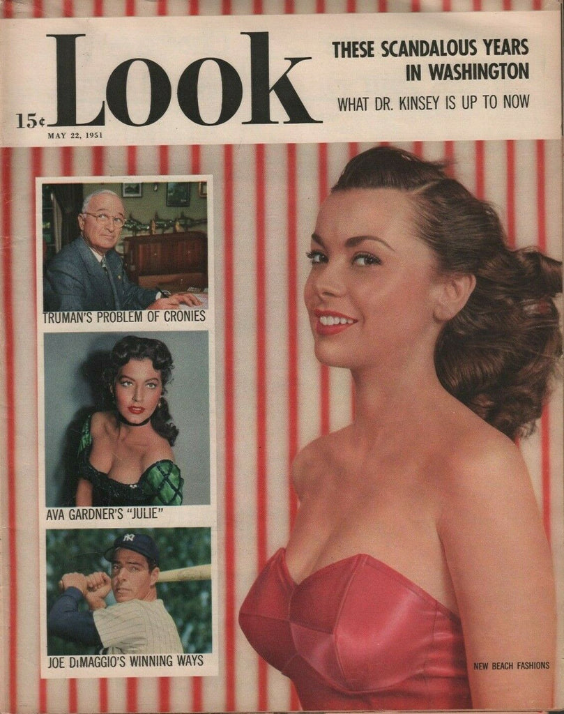 Look May 22 1951 Ava Gardner Jo DiMaggio Truman Vintage Ads 070919DBE2
