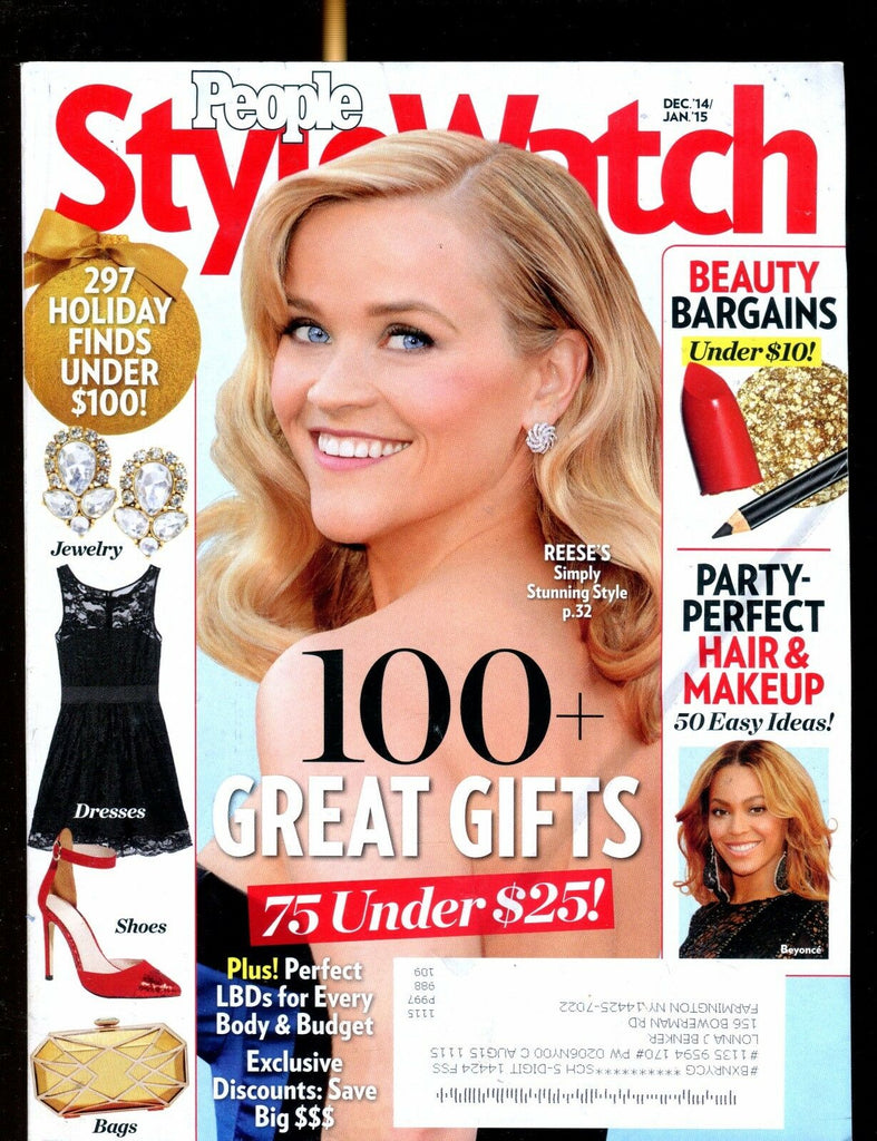 People Style Watch Magazine December 2014 Reese Witherspoon EX w/ML 021917jhe