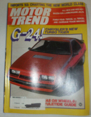 Motor Trend Magazine G-24 Chrysler Turbo Tiger December 1982 041515R