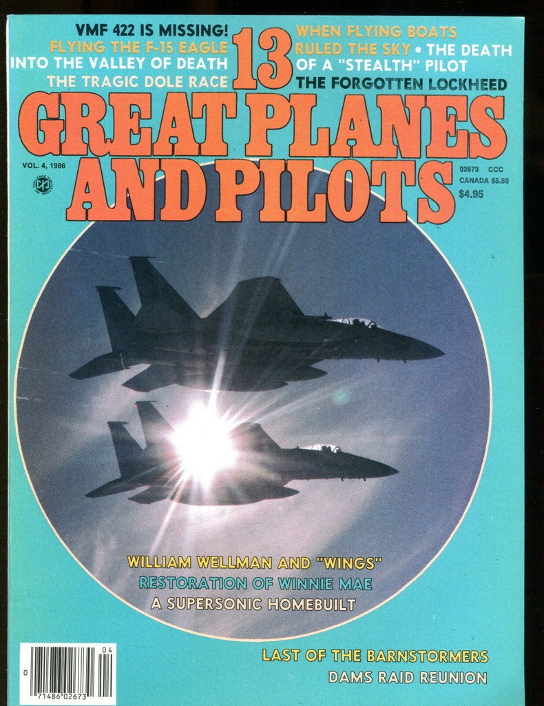 13 Great Planes & Pilots Magazine 1986 William Wellman EX No ML 112616jhe