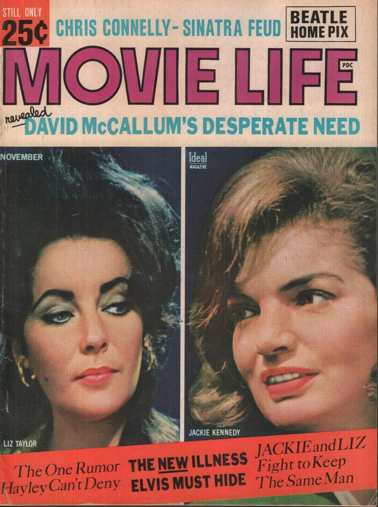 Movie Life November 1965 Jackie Kennedy Elizabeth Taylor 070119AME