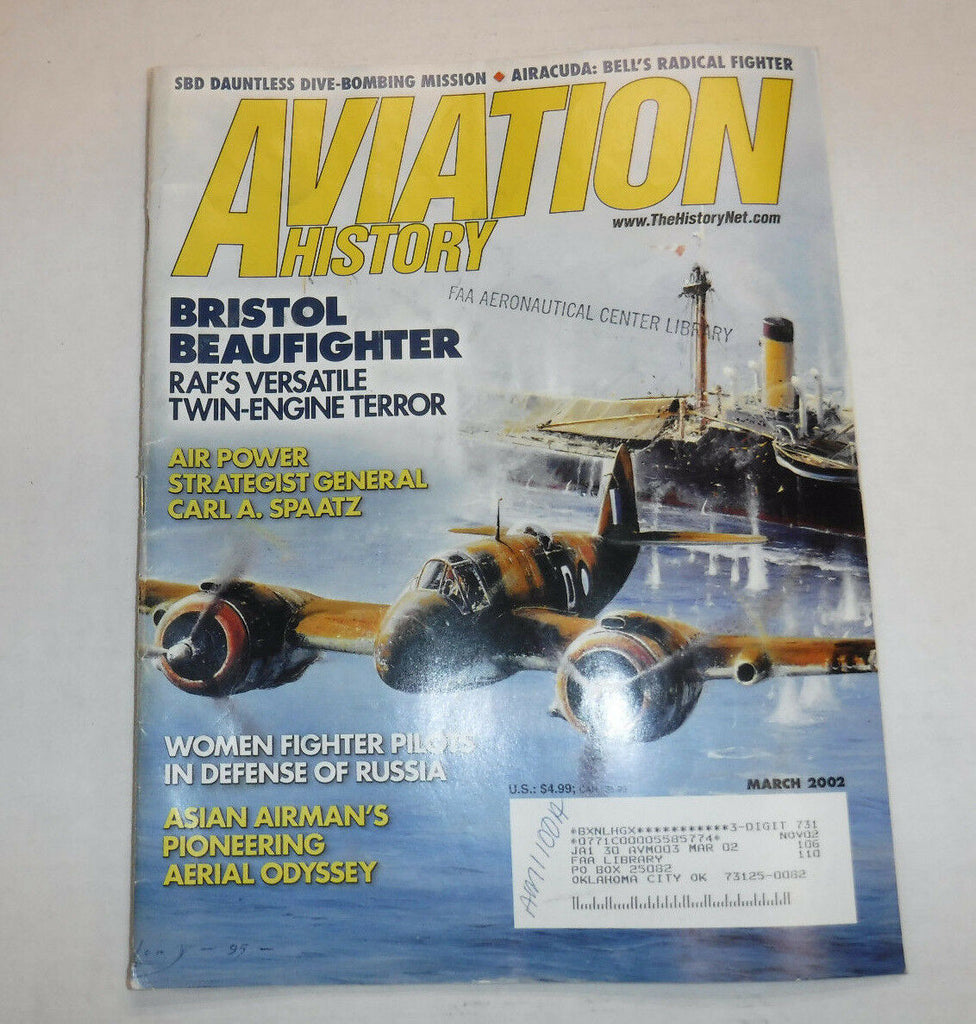 Aviation History Magazine RAF's Bristol Beaufighter March 2002 FAA 110216R