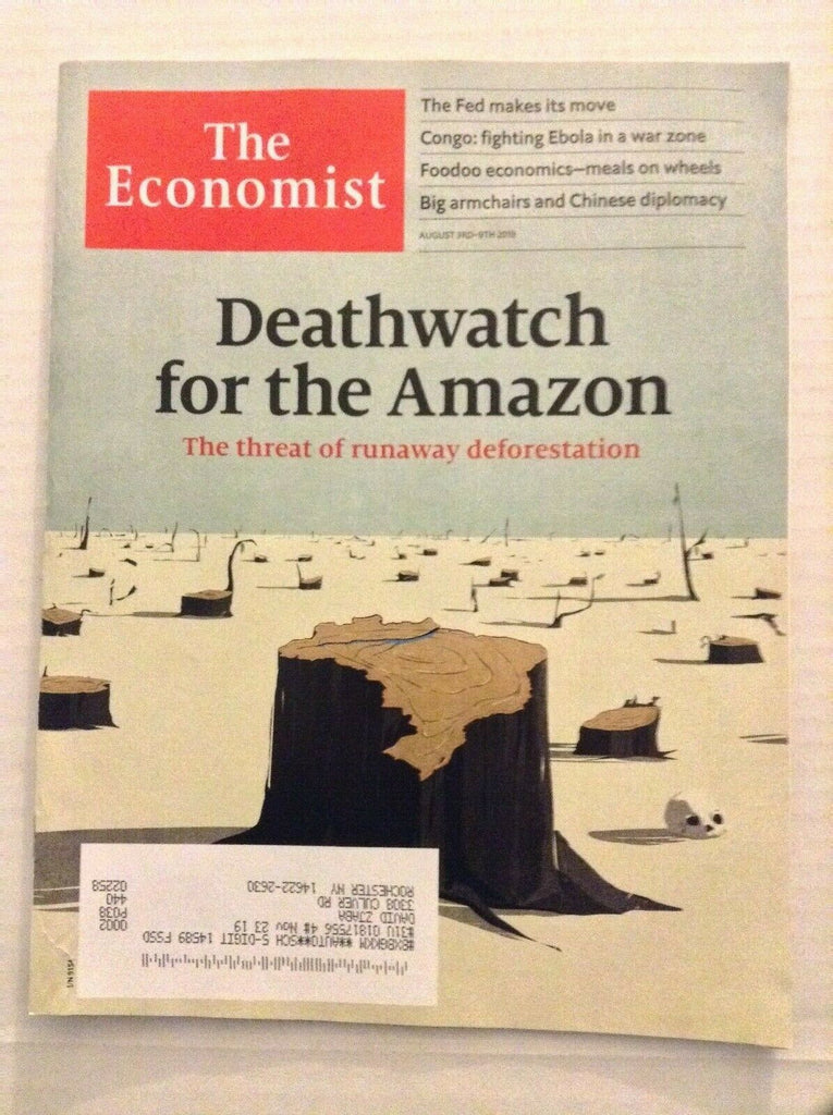 The Economist Mag Deforestation For The Amazon August 3, 2019 101719nonrh