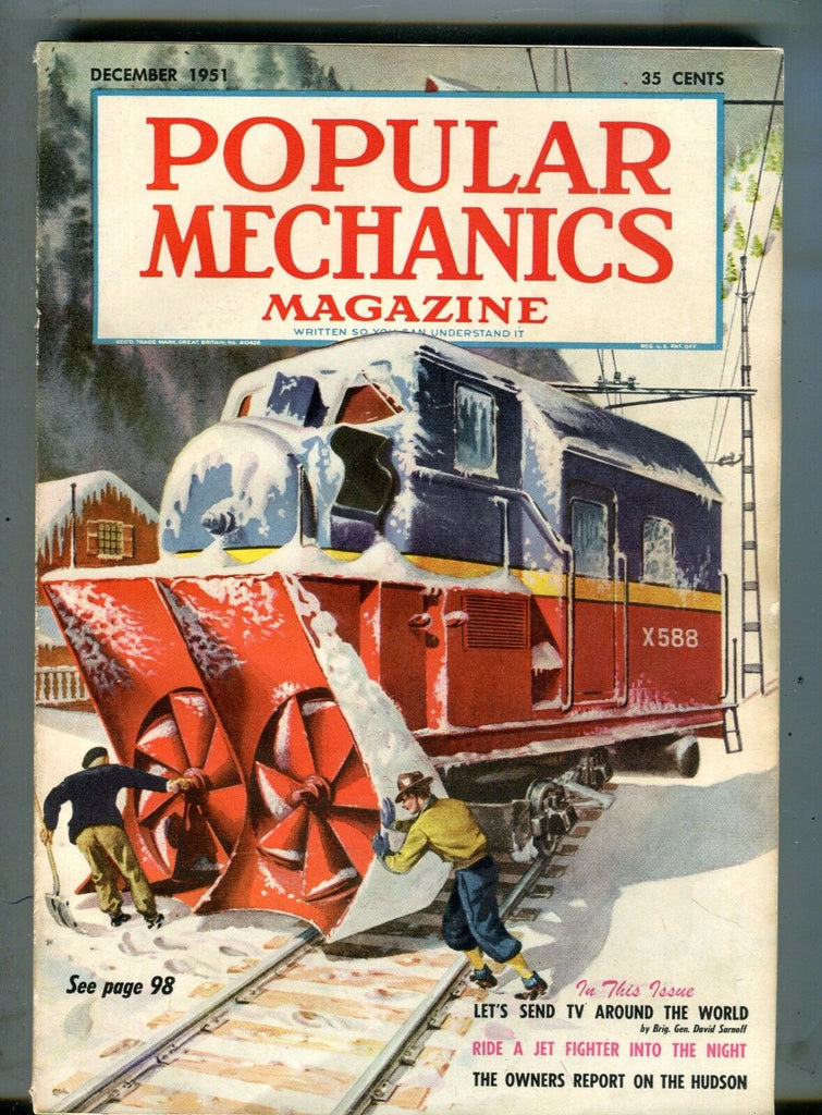 Popular Mechanics Magazine December 1951 Train Electric Snowplow 062717nonjhe