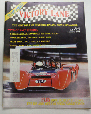 Victory Lane Magazine Roebling Road & Sears Point January 1992 070915R