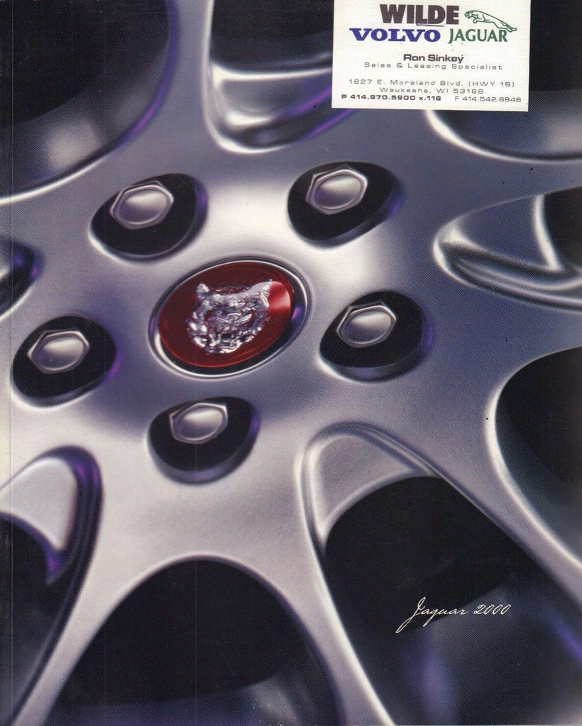 Jaguar Vehicle 2000 Catalog 101416DBE