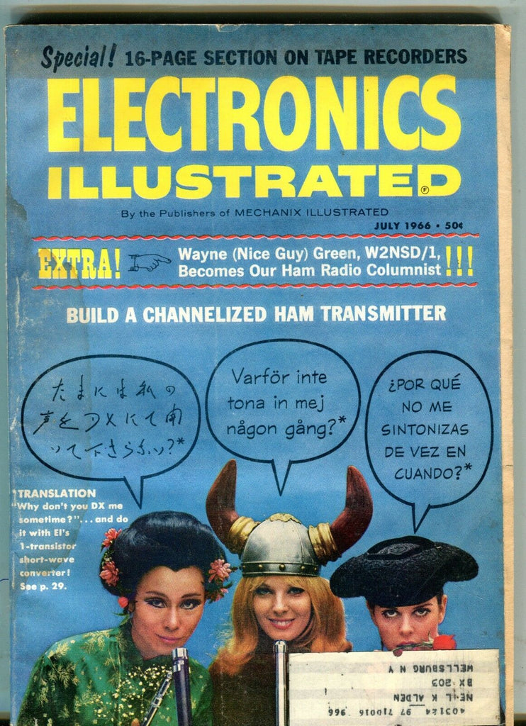 Electronics Illustrated Magazine July 1966 Ham Transmitter VG 091416jhe