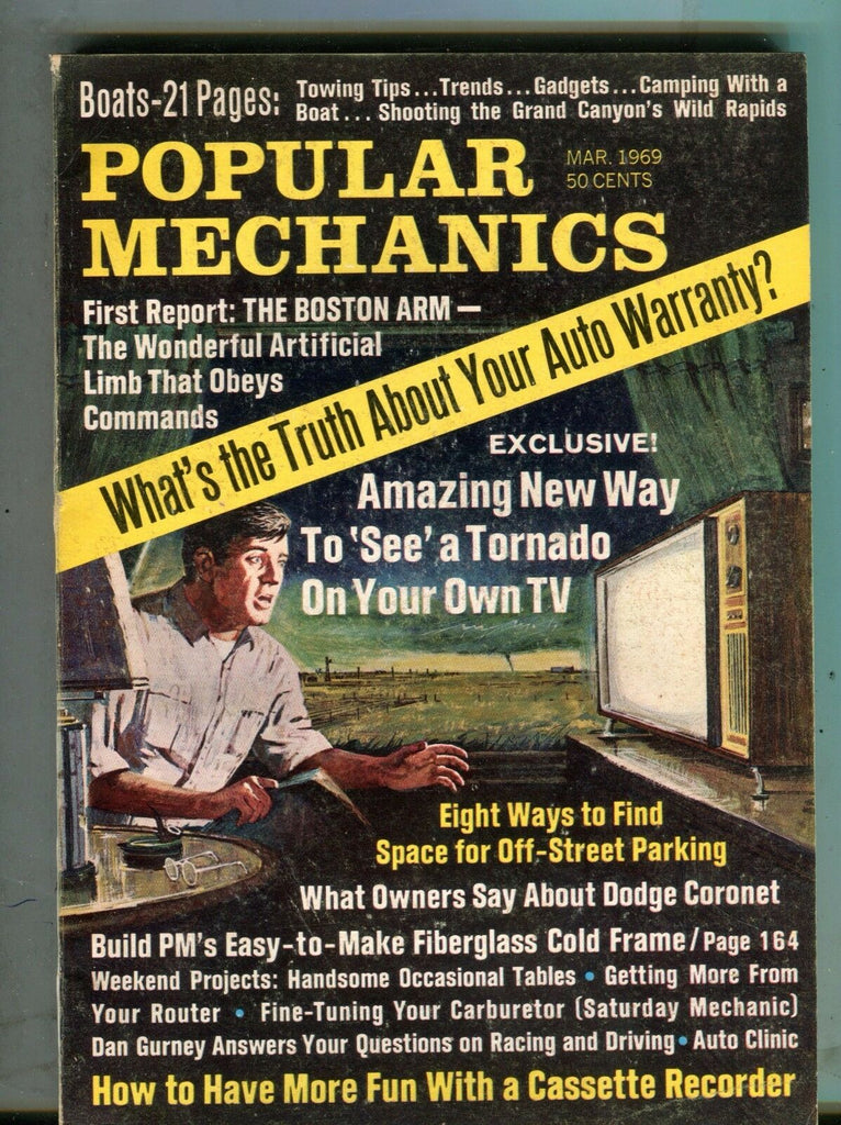 Popular Mechanics Magazine March 1969 Tornado On Your Own TV 062917nonjhe