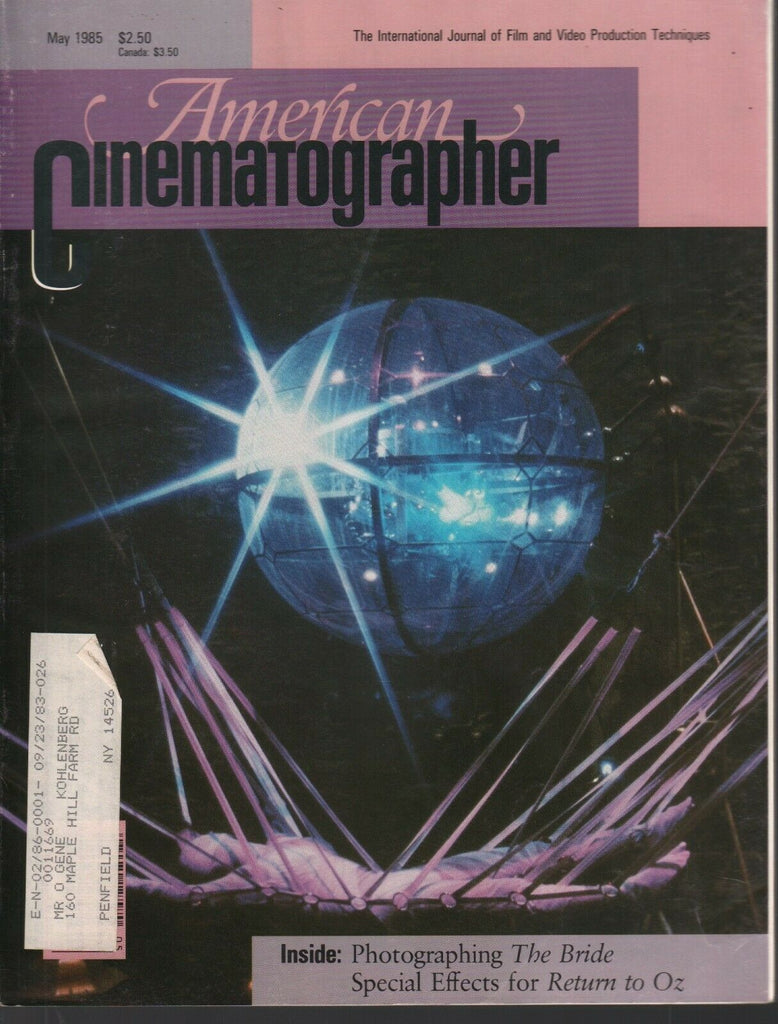 American Cinematographer May 1985 The Bride Return to Oz 010620AME2