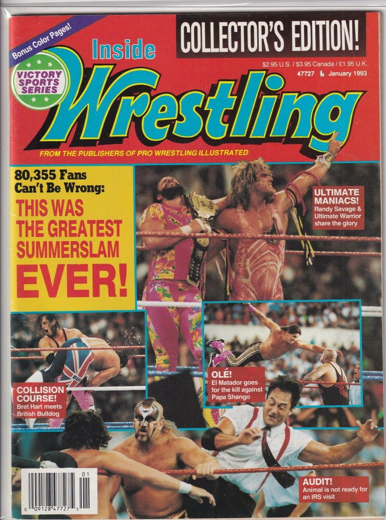 Inside Wrestling Magazine Ultimate Warrior Bulldog January 1993 060319nonr