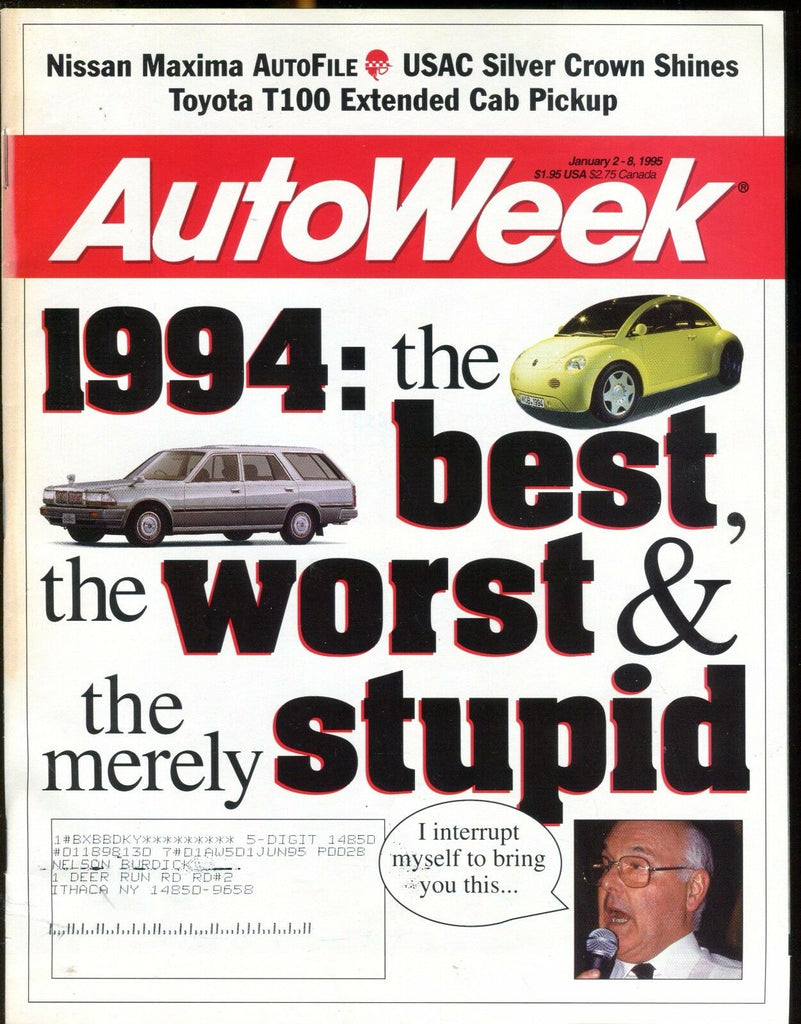 AutoWeek Magazine January 2-8 1995 Best & Worst EX w/ML 022717nonjhe