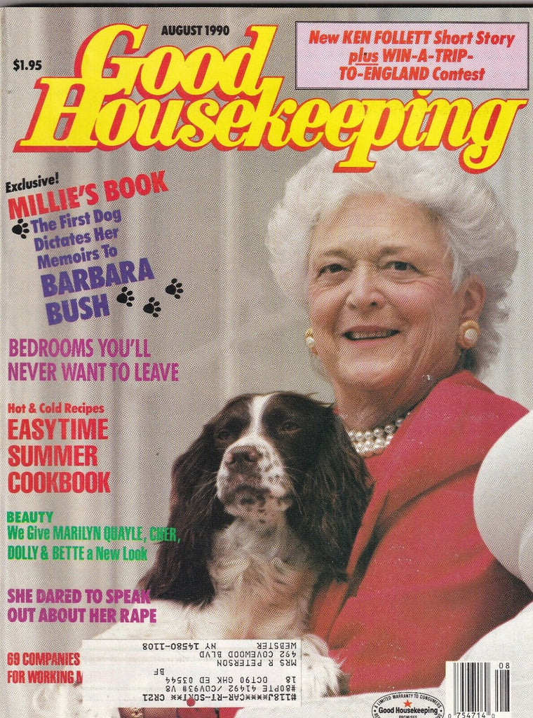 Good Housekeeping Barbara Bush Millie's Book August 1990 100119nonr2