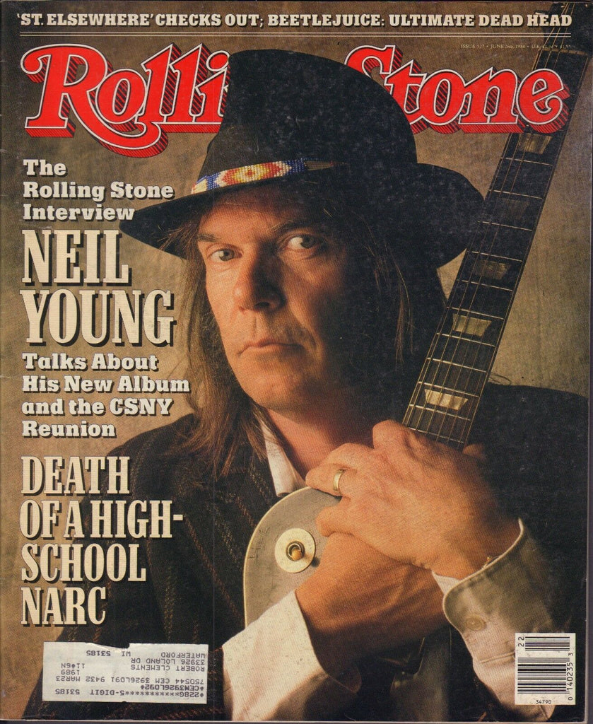 Rolling Stone June 2 1988 Neil Young, Beetlejuice w/ML VG 122816DBE