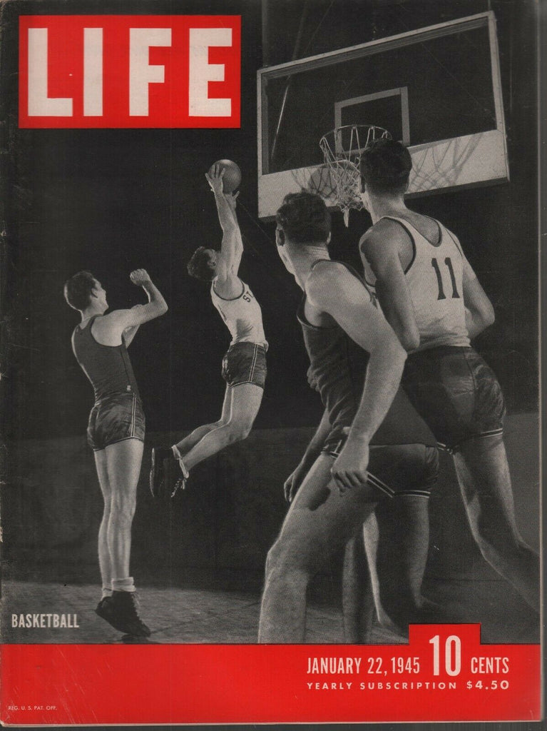 Life January 22 1945 Basketball Vintage WWII Ads 082019AME