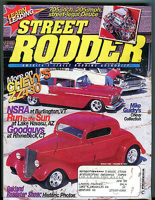 Street Rodder Magazine March 1999 Mike Guidry's Chevy Collection EX 021516jhe