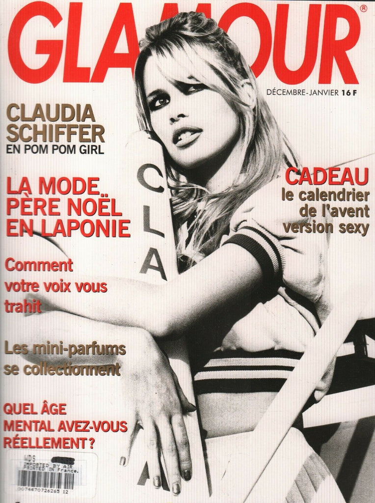 Glamour French Decembre-Janvier 1994 Claudia Schiffer Nadja Auermann 091219AME2