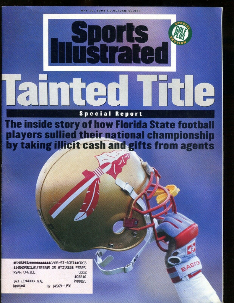 Sports Illustrated Magazine May 16 1994 Florida State EX w/ML 011917jhe