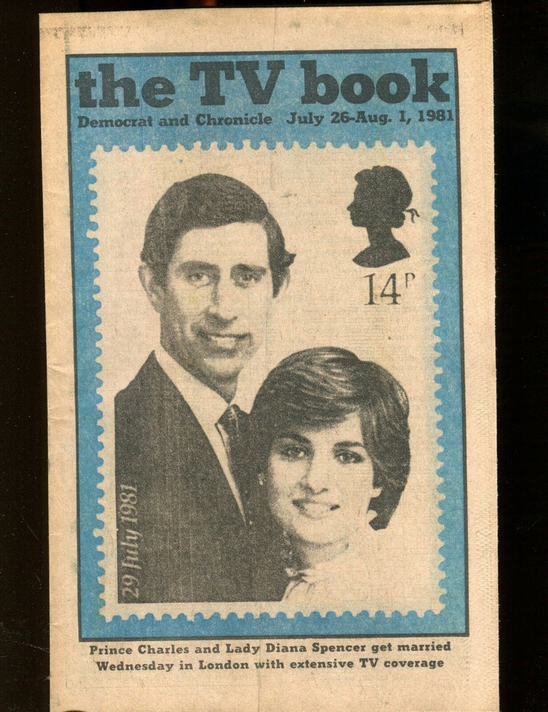 TV Book Democrat & Chronicle July 26-Aug. 1 1981 Lady Diana EX 022317nonjhe