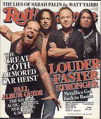Rolling Stone October 2 2008 Metallica, Matt Taibbi VG 032216DBE